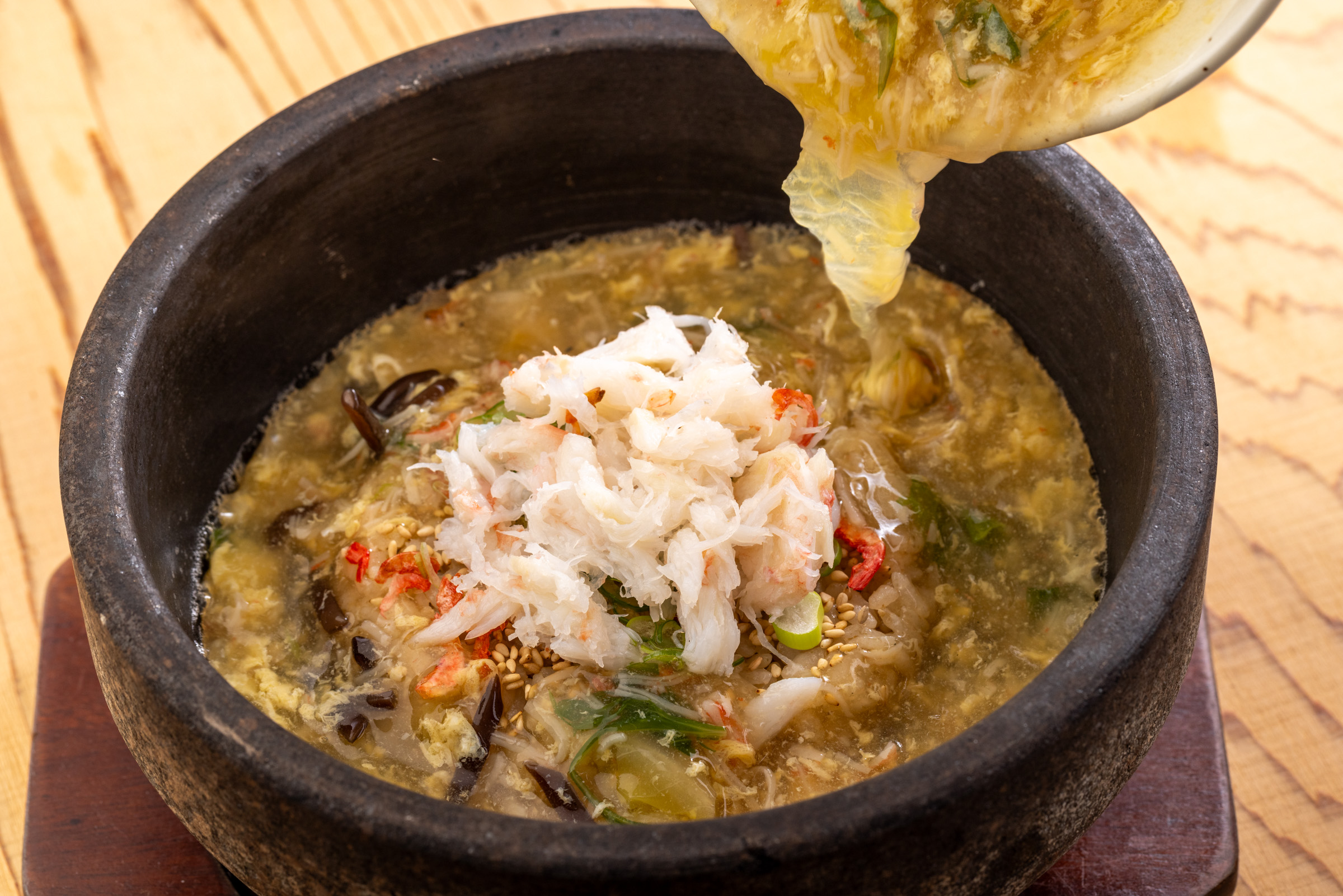 かに玉あんかけ石焼チャーハン